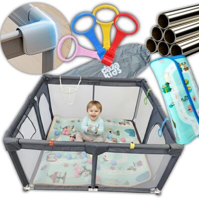 DAZAHOME KOJEC DLA DZIECKA DZIECI 130x130 PREMIUM MIĘKKA MATA PIŁKI UCHWYTY + TORBA DAZAHOME KOJEC DLA DZIECKA DZIECI 130x130 PREMIUM MIĘKKA MATA PIŁKI UCHWYTY + TORBA
