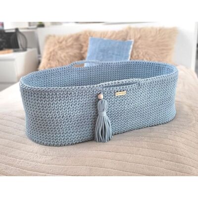My Sweet Baby Kosz Mojżesza Boho Handmade - Misty Blue My Sweet Baby Kosz Mojżesza Boho Handmade - Misty Blue