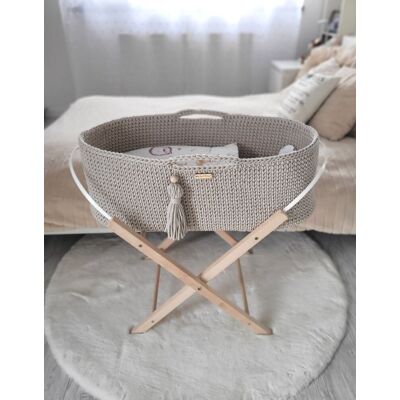 My Sweet Baby Kosz Mojżesza Boho Handmade Ze Stojakiem - Jasny Beżowy My Sweet Baby Kosz Mojżesza Boho Handmade Ze Stojakiem - Jasny Beżowy