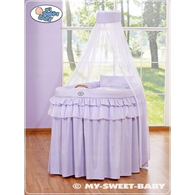 My Sweet Baby Kosz Mojżesza Wiklinowy Z Baldachimem- Little Prince Fioletowy My Sweet Baby Kosz Mojżesza Wiklinowy Z Baldachimem- Little Prince Fioletowy