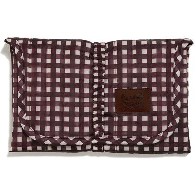 La Millou - Mata przewijak Ortalion BURGUNDY VICHY La Millou - Mata przewijak Ortalion BURGUNDY VICHY