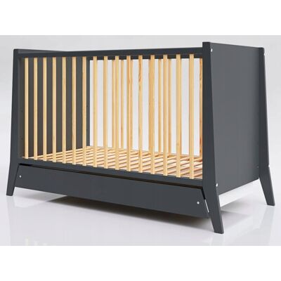Inny producent Łóżeczko Niemowlęce Cosmo Z Szufladą I Gryzakami 120X60 Antracyt Sosna Inny producent Łóżeczko Niemowlęce Cosmo Z Szufladą I Gryzakami 120X60 Antracyt Sosna