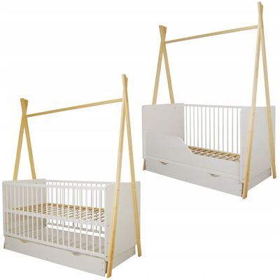 Inny producent Łóżeczko/Tapczanik Tipi Biały Szufladą 140X70 Cm Norma Ue Wysoka Jakość Inny producent Łóżeczko/Tapczanik Tipi Biały Szufladą 140X70 Cm Norma Ue Wysoka Jakość
