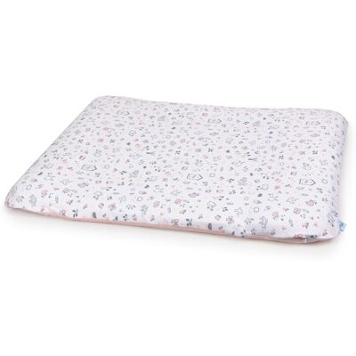 CEBA - V002241 - Candy Pink - Light Grey - Pokrowiec na przewijak CEBA - V002241 - Candy Pink - Light Grey - Pokrowiec na przewijak