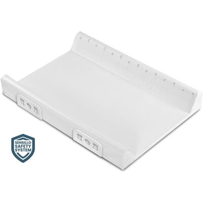 Sensillo, Przewijak usztywniany safety system, 70 cm, platynowy z miarką Sensillo, Przewijak usztywniany safety system, 70 cm, platynowy z miarką