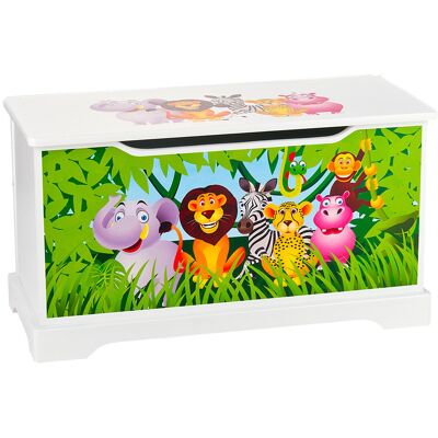 Krakpol Skrzynia Na Zabawki 2w1 - Funkcjonalny Pojemnik I Siedzisko - Nadruk Zoo Krakpol Skrzynia Na Zabawki 2w1 - Funkcjonalny Pojemnik I Siedzisko - Nadruk Zoo