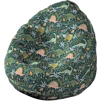 Yellow Tipi Worek Do Siedzenia Bowli, Dinozaury Na Zielonym Tle, Ø80 × 115 Cm, Magic Collection Yellow Tipi Worek Do Siedzenia Bowli, Dinozaury Na Zielonym Tle, Ø80 × 115 Cm, Magic Collection