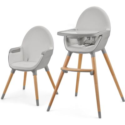 Kinderkraft Krzesełko do karmienia FINI2 2w1 Regulowana tacka Drewniane Kinderkraft Krzesełko do karmienia FINI2 2w1 Regulowana tacka Drewniane