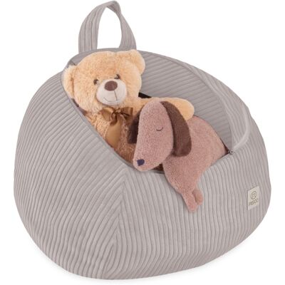 Misioo Torba Pokrowiec Mini Na Zabawki I Pluszaki, Pufa Dziecięca, Beżowy, Sztruks Premium Misioo Torba Pokrowiec Mini Na Zabawki I Pluszaki, Pufa Dziecięca, Beżowy, Sztruks Premium