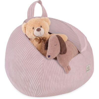 Misioo Torba Pokrowiec Mini Na Zabawki I Pluszaki, Pufa Dziecięca, Jasny Róż, Sztruks Premium Misioo Torba Pokrowiec Mini Na Zabawki I Pluszaki, Pufa Dziecięca, Jasny Róż, Sztruks Premium