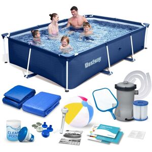 Basen ogrodowy stelażowy 259x170x61cm zestaw 16w1 Bestway 56403N Basen ogrodowy stelażowy 259x170x61cm zestaw 16w1 Bestway 56403N