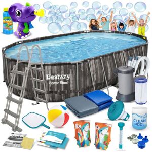 Basen ogrodowy stelażowy 610 x 366 x 122 cm 18w1 Bestway 5611R Basen ogrodowy stelażowy 610 x 366 x 122 cm 18w1 Bestway 5611R