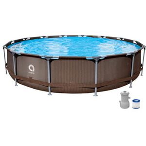 Inny producent Basen ogrodowy, stelażowy rattan, 457x84 cm, zestaw z pompą 2006 l/h, 12 400l, J-L12023 EU Inny producent Basen ogrodowy, stelażowy rattan, 457x84 cm, zestaw z pompą 2006 l/h, 12 400l, J-L12023 EU