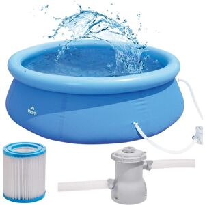 Basen Quick-up Crivit 240 x 63 cm + pompka filtrująca dmuchany niebeski Basen Quick-up Crivit 240 x 63 cm + pompka filtrująca dmuchany niebeski