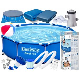 BASEN STELAŻOWY 305X76 Bestway Pompa Filtr Pokrywa ogrodowy ZESTAW SteelPro BASEN STELAŻOWY 305X76 Bestway Pompa Filtr Pokrywa ogrodowy ZESTAW SteelPro
