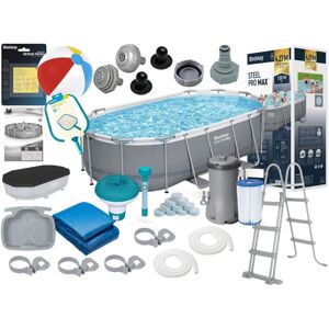 BASEN STELAŻOWY BESTWAY 56620 427x250x100 cm POMPA 58383 POKRYWA AKCESORIA BASEN STELAŻOWY BESTWAY 56620 427x250x100 cm POMPA 58383 POKRYWA AKCESORIA