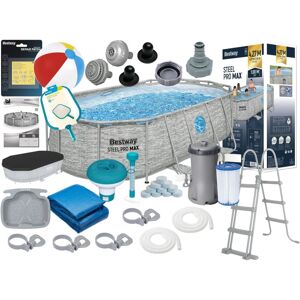 BASEN STELAŻOWY BESTWAY 56714 427x250x100 cm POMPA 58383 POKRYWA AKCESORIA BASEN STELAŻOWY BESTWAY 56714 427x250x100 cm POMPA 58383 POKRYWA AKCESORIA