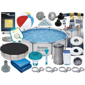 BASEN STELAŻOWY OGRODOWY BESTWAY 56408 305x76 AKCESORIA + POMPA + POKRYWA BASEN STELAŻOWY OGRODOWY BESTWAY 56408 305x76 AKCESORIA + POMPA + POKRYWA