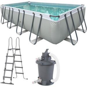 Warmtec Basen Stelażowy Ogrodowy Duży Prostokątny Pompa Pokrywa Mata 549X280X122Cm 13603L Warmtec Basen Stelażowy Ogrodowy Duży Prostokątny Pompa Pokrywa Mata 549X280X122Cm 13603L
