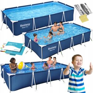 BASEN STELAŻOWY PROSTOKĄTNY OGRODOWY RODZINNY 400X211X81CM BESTWAY BASEN STELAŻOWY PROSTOKĄTNY OGRODOWY RODZINNY 400X211X81CM BESTWAY