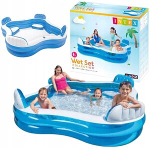 DUŻY BASEN OGRODOWY INTEX Z SIEDZENIAMI 4 OS DMUCHANY RODZINNY 229 X 229 CM DUŻY BASEN OGRODOWY INTEX Z SIEDZENIAMI 4 OS DMUCHANY RODZINNY 229 X 229 CM