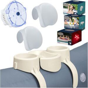 Stator PODUSZKA 2X ZAGŁÓWEK + LAMPA LED 3W1 LAY-Z-SPA + UCHWYT NA NAPOJE BESTWAY Stator PODUSZKA 2X ZAGŁÓWEK + LAMPA LED 3W1 LAY-Z-SPA + UCHWYT NA NAPOJE BESTWAY