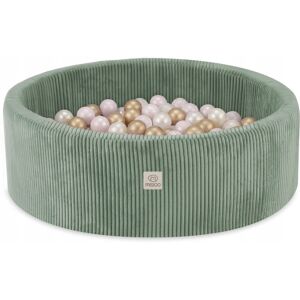 Plush Nest Suchy Basen z Piłkami 90x30 Basen Piankowy Sztruksowy Zielony 200 kulek Plush Nest Suchy Basen z Piłkami 90x30 Basen Piankowy Sztruksowy Zielony 200 kulek