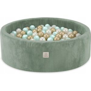 Plush Nest Suchy Basen z Piłkami 90x30 Basen Piankowy Sztruksowy Zielony 300 kulek Plush Nest Suchy Basen z Piłkami 90x30 Basen Piankowy Sztruksowy Zielony 300 kulek