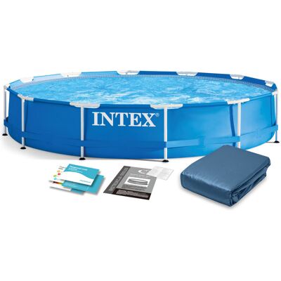 Basen ogrodowy, stelażowy, Intex, zestaw 6w1, 366x366x76 cm Basen ogrodowy, stelażowy, Intex, zestaw 6w1, 366x366x76 cm