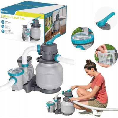 BESTWAY 58497 POMPA FILTRUJĄCA PIASKOWA FLOWCLEAR 5678L SUPER SKUTECZNA BESTWAY 58497 POMPA FILTRUJĄCA PIASKOWA FLOWCLEAR 5678L SUPER SKUTECZNA
