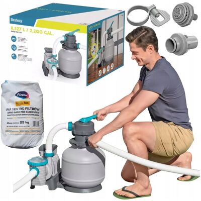 FILTR PIASKOWY BESTWAY FLOWCLEAR 58499 POMPA PIASKOWA 8327L/H PIASEK 25KG FILTR PIASKOWY BESTWAY FLOWCLEAR 58499 POMPA PIASKOWA 8327L/H PIASEK 25KG