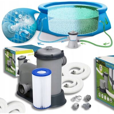 Mocna Pompa Basenowa Pompka Filtrująca Do Basenu Bestway 5678 L/H + Filtr Mocna Pompa Basenowa Pompka Filtrująca Do Basenu Bestway 5678 L/H + Filtr