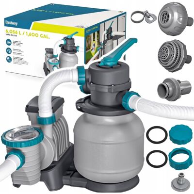 POMPA PIASKOWA BASENOWA FILTRUJĄCA FILTR DO BASENU 5678 L/H BESTWAY 58497 POMPA PIASKOWA BASENOWA FILTRUJĄCA FILTR DO BASENU 5678 L/H BESTWAY 58497
