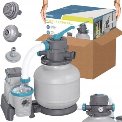 POMPA PIASKOWA BESTWAY 58499 8327L/H FILTR DO BASENU Z WĘŻAMI ZESTAW POMPA PIASKOWA BESTWAY 58499 8327L/H FILTR DO BASENU Z WĘŻAMI ZESTAW