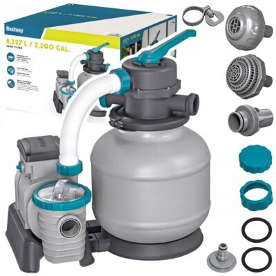 POMPA piaskowa filtrująca do basenów 8327L/h + ZŁĄCZKI, WĘŻE BESTWAY 5849958499 POMPA piaskowa filtrująca do basenów 8327L/h + ZŁĄCZKI, WĘŻE BESTWAY 5849958499