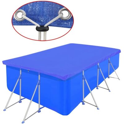 Pokrywa basenowa vidaXL 394x207cm - Prostokątna, Niebieska, Wodoodporna Pokrywa basenowa vidaXL 394x207cm - Prostokątna, Niebieska, Wodoodporna