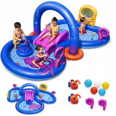 Dmuchany Basen Bestway Prostokątny 334x191cm Zjeżdzalnia 299l Dla Dzieci Dmuchany Basen Bestway Prostokątny 334x191cm Zjeżdzalnia 299l Dla Dzieci