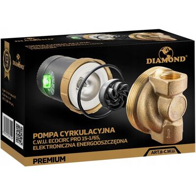 Pompa cyrkulacyjna DIAMOND elektroniczna c.w.u. A 95 °C 1,00 MPa Pompa cyrkulacyjna DIAMOND elektroniczna c.w.u. A 95 °C 1,00 MPa