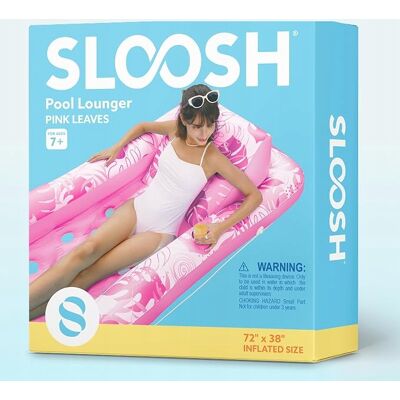Amazon Sloosh Dmuchany Leżak Basenowy, Z Zagłówkiem,Uchwyt Na Napoje Różowy 183x97 Amazon Sloosh Dmuchany Leżak Basenowy, Z Zagłówkiem,Uchwyt Na Napoje Różowy 183x97