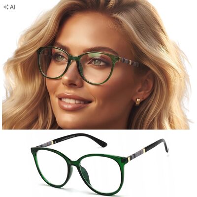 Inny producent Okulary Damskie Zerówki Oprawki Do Komputera Filtr Blue Light Polarzone Ce Zielony Kobieta Inny producent Okulary Damskie Zerówki Oprawki Do Komputera Filtr Blue Light Polarzone Ce Zielony Kobieta