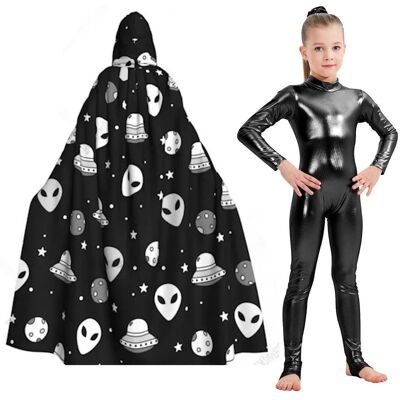 ALTERA ALIEN KOSMITKA STRÓJ PŁASZCZ+METALICZNY KOMBINEZON HALLOWEEN DUCH 122/128 ALTERA ALIEN KOSMITKA STRÓJ PŁASZCZ+METALICZNY KOMBINEZON HALLOWEEN DUCH 122/128