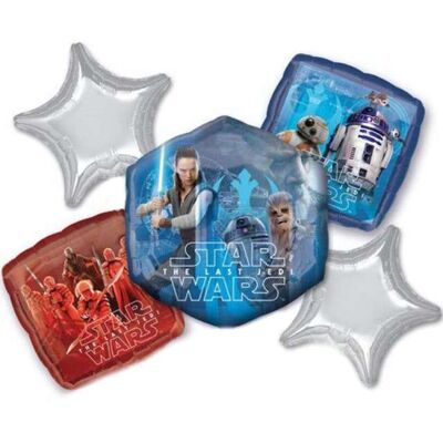 AMSCAN Balon foliowy, Star Wars - Ostatni Jedi, 5 sztuk AMSCAN Balon foliowy, Star Wars - Ostatni Jedi, 5 sztuk