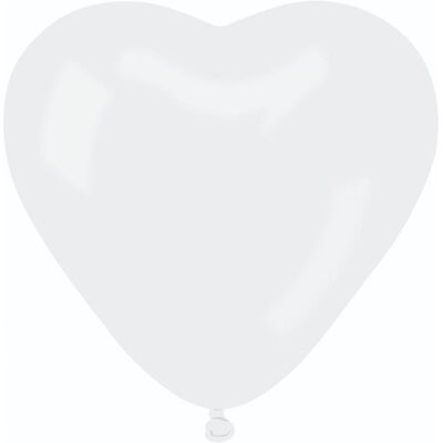 Gemar Balon, Serce Duże, 24', Biały, 50 Sztuk Gemar Balon, Serce Duże, 24', Biały, 50 Sztuk