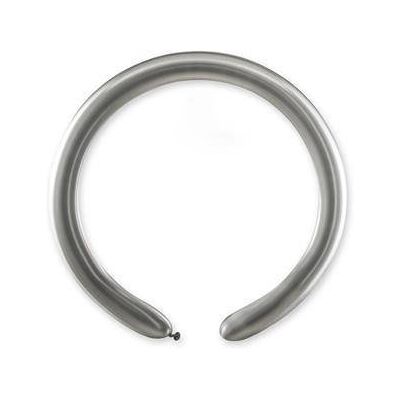 Gemar Srebrne chromowane balony do modelowania - 140cm, 100 szt Gemar Srebrne chromowane balony do modelowania - 140cm, 100 szt