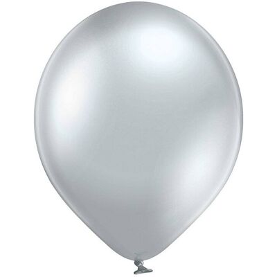 BELBAL Balony Lateksowe B105 Glossy Silver Srebrne 30cm, 100 Sztuk BELBAL Balony Lateksowe B105 Glossy Silver Srebrne 30cm, 100 Sztuk