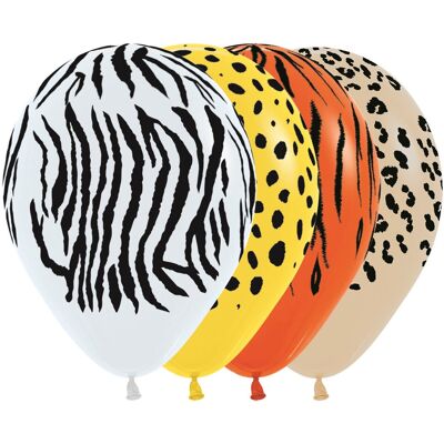 Balony Lateksowe Sempertex Jungle Stripes 30cm, 25 Szt. Balony Lateksowe Sempertex Jungle Stripes 30cm, 25 Szt.