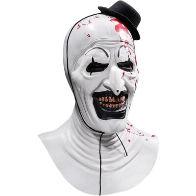 Inny producent Biała Maska Klauna Horror Kostium Terrifier Straszna Realistyczna Lateksowa Inny producent Biała Maska Klauna Horror Kostium Terrifier Straszna Realistyczna Lateksowa