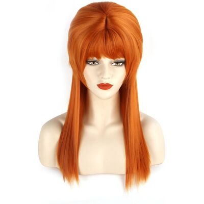 Inny producent Damska Peruka w Stylu Vintage Retro Prosta Ruda z Grzywką Obwód 50 cm Inny producent Damska Peruka w Stylu Vintage Retro Prosta Ruda z Grzywką Obwód 50 cm