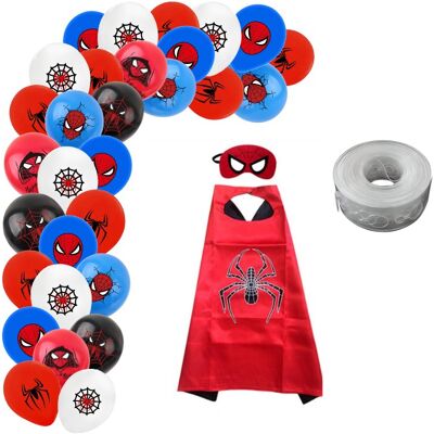 Hopki Girlanda Balonowa Spider Spiderman Pająk Balon Urodziny Przyjęcie Peleryna Maska Taśma Hopki Girlanda Balonowa Spider Spiderman Pająk Balon Urodziny Przyjęcie Peleryna Maska Taśma