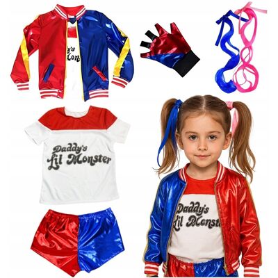 Labello Harley Quinn Dziewczynka Przebranie Charakteryzacja Z Peruką Zestaw 5 Ele Xl Labello Harley Quinn Dziewczynka Przebranie Charakteryzacja Z Peruką Zestaw 5 Ele Xl